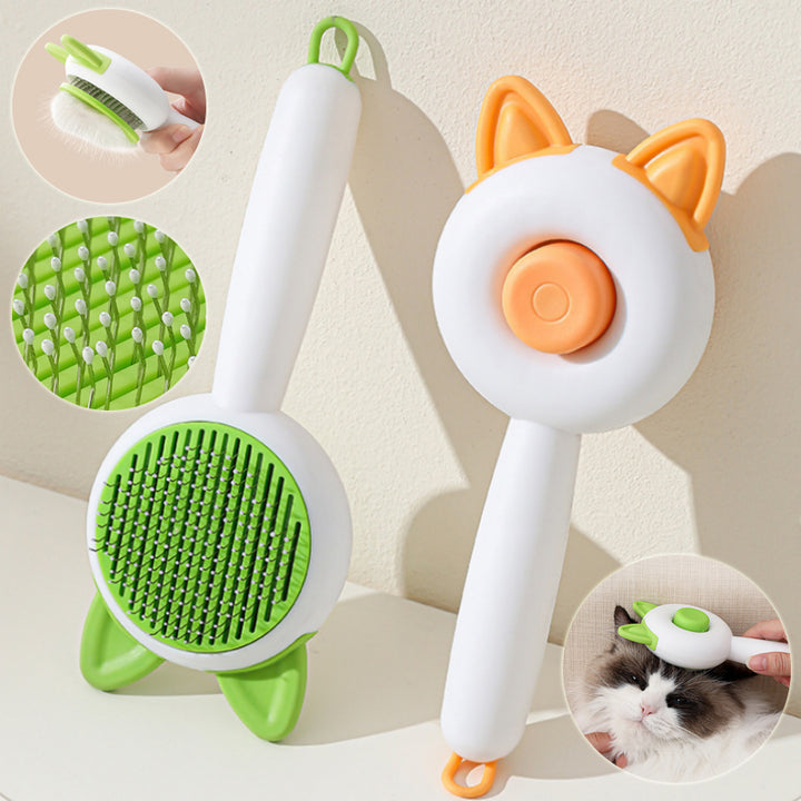 Pet Self Cleaning Hair Remover Brush